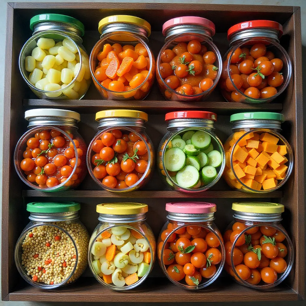 Top-down view of batch cooking layout